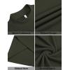 imageCOOFANDY Mens Mock Turtleneck Sweater Short Sleeve Slim Fit Turtle Neck Sweaters Casual Basic Tee Ribbed Knit Pullover TopsArmy Green
