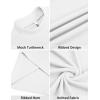 imageCOOFANDY Mens Mock Turtleneck Sweater Short Sleeve Slim Fit Turtle Neck Sweaters Casual Basic Tee Ribbed Knit Pullover TopsAwhite
