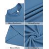 imageCOOFANDY Mens Mock Turtleneck Sweater Short Sleeve Slim Fit Turtle Neck Sweaters Casual Basic Tee Ribbed Knit Pullover TopsBlue