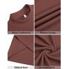 imageCOOFANDY Mens Mock Turtleneck Sweater Short Sleeve Slim Fit Turtle Neck Sweaters Casual Basic Tee Ribbed Knit Pullover TopsBrown