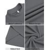imageCOOFANDY Mens Mock Turtleneck Sweater Short Sleeve Slim Fit Turtle Neck Sweaters Casual Basic Tee Ribbed Knit Pullover TopsDark Grey