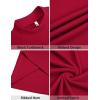 imageCOOFANDY Mens Mock Turtleneck Sweater Short Sleeve Slim Fit Turtle Neck Sweaters Casual Basic Tee Ribbed Knit Pullover TopsDark Red
