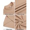 imageCOOFANDY Mens Mock Turtleneck Sweater Short Sleeve Slim Fit Turtle Neck Sweaters Casual Basic Tee Ribbed Knit Pullover TopsKhaki
