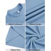 imageCOOFANDY Mens Mock Turtleneck Sweater Short Sleeve Slim Fit Turtle Neck Sweaters Casual Basic Tee Ribbed Knit Pullover TopsLight Blue