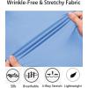 imageCOOFANDY Mens Muscle Fit Dress Shirts WrinkleFree Long Sleeve Casual Button Down ShirtsLight Blue