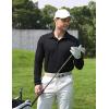 imageCOOFANDY Mens Polo Shirts Long Sleeve Casual Lightweigt Golf Polos Button Collared TshirtBlack