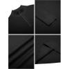 imageCOOFANDY Mens Quarter Button Sweater Mock Neck Textured Knitted PulloverBlack