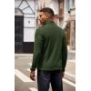 imageCOOFANDY Mens Quarter Zip Pullover Lightweight Sweater Casual Long Sleeve Corduroy Half Zip SweatshirtArmy Green