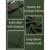 imageCOOFANDY Mens Quarter Zip Pullover Lightweight Sweater Casual Long Sleeve Corduroy Half Zip SweatshirtArmy Green
