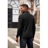 imageCOOFANDY Mens Quarter Zip Pullover Lightweight Sweater Casual Long Sleeve Corduroy Half Zip SweatshirtBlack