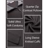 imageCOOFANDY Mens Quarter Zip Pullover Lightweight Sweater Casual Long Sleeve Corduroy Half Zip SweatshirtDark Grey