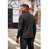 imageCOOFANDY Mens Quarter Zip Pullover Lightweight Sweater Casual Long Sleeve Corduroy Half Zip SweatshirtDark Grey