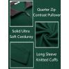 imageCOOFANDY Mens Quarter Zip Pullover Lightweight Sweater Casual Long Sleeve Corduroy Half Zip SweatshirtEver Green