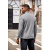 imageCOOFANDY Mens Quarter Zip Pullover Lightweight Sweater Casual Long Sleeve Corduroy Half Zip SweatshirtGray