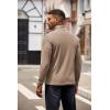 imageCOOFANDY Mens Quarter Zip Pullover Lightweight Sweater Casual Long Sleeve Corduroy Half Zip SweatshirtKhaki