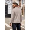 imageCOOFANDY Mens Quarter Zip Pullover Lightweight Sweater Casual Long Sleeve Corduroy Half Zip SweatshirtMoon Gray