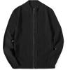 imageCOOFANDY Mens Zip Up Cardigan Sweater Slim Fit Casual Full Zip Sweaters Knit Stand Collar Cardigans with 2 Front PocketsBlack