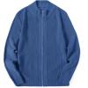 imageCOOFANDY Mens Zip Up Cardigan Sweater Slim Fit Casual Full Zip Sweaters Knit Stand Collar Cardigans with 2 Front PocketsBlue