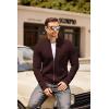 imageCOOFANDY Mens Zip Up Cardigan Sweater Slim Fit Casual Full Zip Sweaters Knit Stand Collar Cardigans with 2 Front PocketsBrown