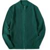 imageCOOFANDY Mens Zip Up Cardigan Sweater Slim Fit Casual Full Zip Sweaters Knit Stand Collar Cardigans with 2 Front PocketsGreen