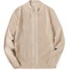 imageCOOFANDY Mens Zip Up Cardigan Sweater Slim Fit Casual Full Zip Sweaters Knit Stand Collar Cardigans with 2 Front PocketsKhaki