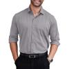 imageCOOFANDY Mens Dress Shirts Long Sleeve Wrinkle Free Shirt Textured Business Casual Button Down ShirtLight Grey
