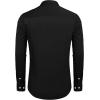 imageCOOFANDY Mens Casual Button Down Shirts Long Sleeve Untucked Shirts for Men Stretch Dress ShirtBlack
