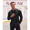 imageCOOFANDY Mens Casual Button Down Shirts Long Sleeve Untucked Shirts for Men Stretch Dress ShirtBlack