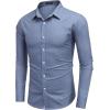 imageCOOFANDY Mens Casual Button Down Shirts Long Sleeve Untucked Shirts for Men Stretch Dress ShirtDblue