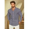 imageCOOFANDY Mens Casual Button Down Shirts Long Sleeve Untucked Shirts for Men Stretch Dress ShirtGrey