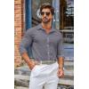 imageCOOFANDY Mens Casual Button Down Shirts Long Sleeve Untucked Shirts for Men Stretch Dress ShirtGrey