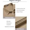 imageCOOFANDY Mens Casual Button Down Shirts Long Sleeve Untucked Shirts for Men Stretch Dress ShirtLight Khaki