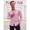 imageCOOFANDY Mens Casual Button Down Shirts Long Sleeve Untucked Shirts for Men Stretch Dress ShirtLight Pink