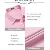 imageCOOFANDY Mens Casual Button Down Shirts Long Sleeve Untucked Shirts for Men Stretch Dress ShirtLight Pink
