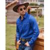 imageCOOFANDY Mens Casual Button Down Shirts Long Sleeve Untucked Shirts for Men Stretch Dress ShirtRoyal Blue