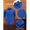 imageCOOFANDY Mens Casual Button Down Shirts Long Sleeve Untucked Shirts for Men Stretch Dress ShirtRoyal Blue