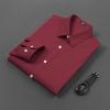 imageCOOFANDY Mens Casual Button Down Shirts Long Sleeve Untucked Shirts for Men Stretch Dress ShirtWine Red