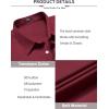 imageCOOFANDY Mens Casual Button Down Shirts Long Sleeve Untucked Shirts for Men Stretch Dress ShirtWine Red