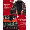 imageCOOFANDY Mens Halloween Blazer Jacket One Button Christmas Sport Coat Halloween Party Holiday JacketChristmas Blazer  Cool Santa Claus