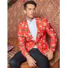 imageCOOFANDY Mens Halloween Blazer Jacket One Button Christmas Sport Coat Halloween Party Holiday JacketChristmas Blazer  Gingerbread Man