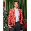 imageCOOFANDY Mens Halloween Blazer Jacket One Button Christmas Sport Coat Halloween Party Holiday JacketChristmas Blazer  Gingerbread Man