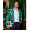 imageCOOFANDY Mens Halloween Blazer Jacket One Button Christmas Sport Coat Halloween Party Holiday JacketChristmas Blazer  Skating Santa Claus
