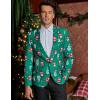 imageCOOFANDY Mens Halloween Blazer Jacket One Button Christmas Sport Coat Halloween Party Holiday JacketChristmas Blazer  Skating Santa Claus