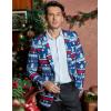 imageCOOFANDY Mens Halloween Blazer Jacket One Button Christmas Sport Coat Halloween Party Holiday JacketChristmas Blazer  Snowman  Tree