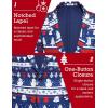 imageCOOFANDY Mens Halloween Blazer Jacket One Button Christmas Sport Coat Halloween Party Holiday JacketChristmas Blazer  Snowman  Tree