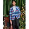 imageCOOFANDY Mens Halloween Blazer Jacket One Button Christmas Sport Coat Halloween Party Holiday JacketChristmas Blazer  Snowman  Tree