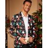imageCOOFANDY Mens Halloween Blazer Jacket One Button Christmas Sport Coat Halloween Party Holiday JacketChristmas Blazer  Xmas Party