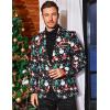 imageCOOFANDY Mens Halloween Blazer Jacket One Button Christmas Sport Coat Halloween Party Holiday JacketChristmas Blazer  Xmas Party