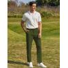 imageCOOFANDY Men Golf Stretch Pant Casual Slim Fit Pant Lightweight Sweatpants with PocketArmy Green