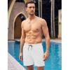 imageCOOFANDY Men Swim Trunk with Compression Liner 2 in 1 Swimwear Bathing Suit Quick Dry Board ShortA White